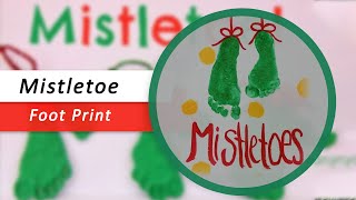 mistletoe footprint craft || creative activity for kids