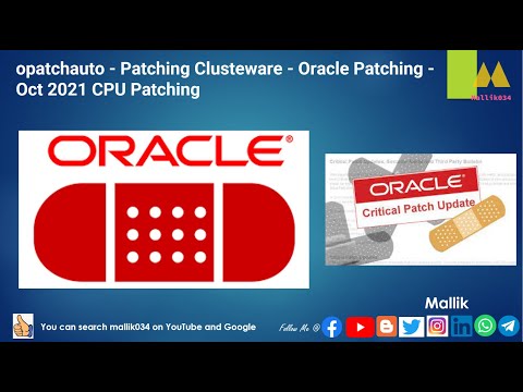 opatchauto Patching Clusteware Oracle Patching Oct 2021 CPU Patching