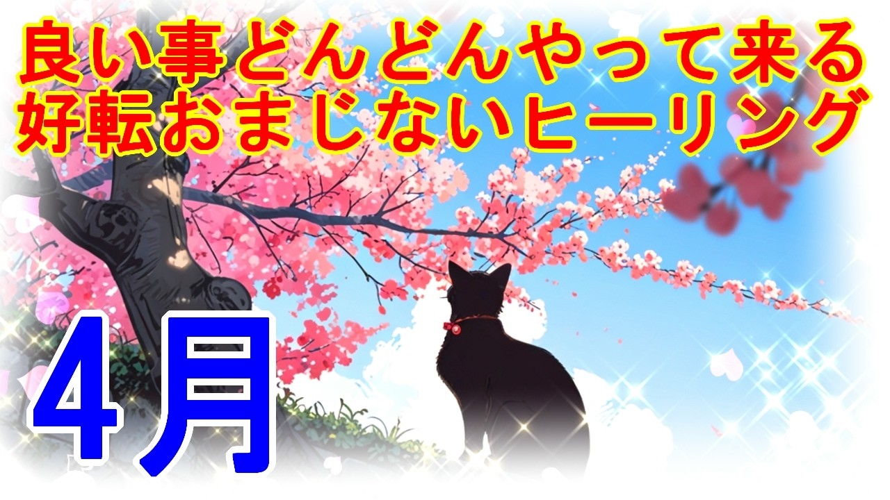 【4月の運気アップ】今月いい事がどんどんやって来る好転波動417Hz×猫＆桜＆色とりどりのお花を使った春の開運ヒーリング