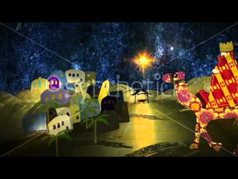 Silent Night. Christmas nativity animation. The last 10 seconds are a loop.