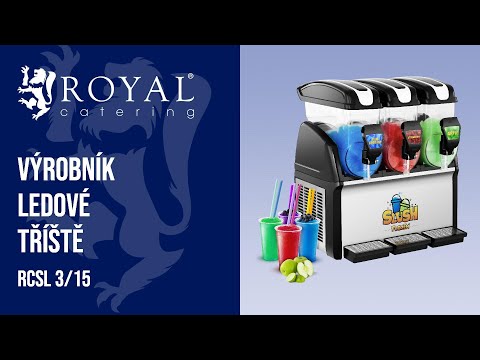 video - Výrobník ledové tříště - 3 x 15 litrů - Royal Catering