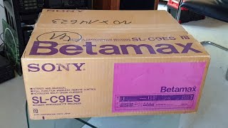 NEW in sealed box 1983 Sony SL-C9ES Betamax VCR - unboxing and test