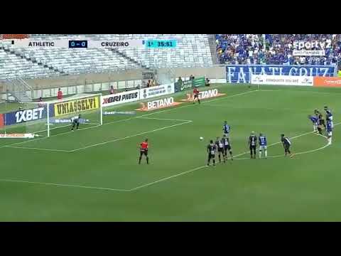 Gol de pênalti do Cruzeiro 1x0 encima do Athletic | Campeonato Mineiro