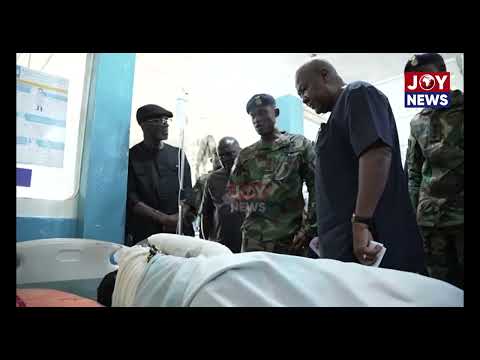 John Mahama visits Burkina Faso terror victims at 37 Military Hospital