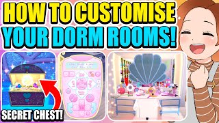 HOW TO CUSTOMISE YOUR DORMS IN CAMPUS 3! & SECRET CHEST & NEW SHOP ITEMS! 🏰 Royale High UPDATE