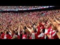 Arsenal Fans Sing The Arsenal Anthem North London Forever With Lyrics Before Man United Game