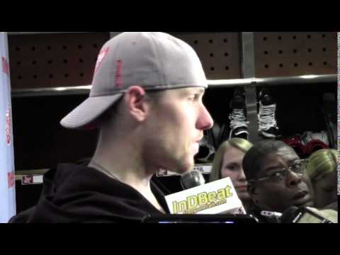 JIMMY HOWARD RED WINGS GOALIE POSTGAME OPENING NIGHT