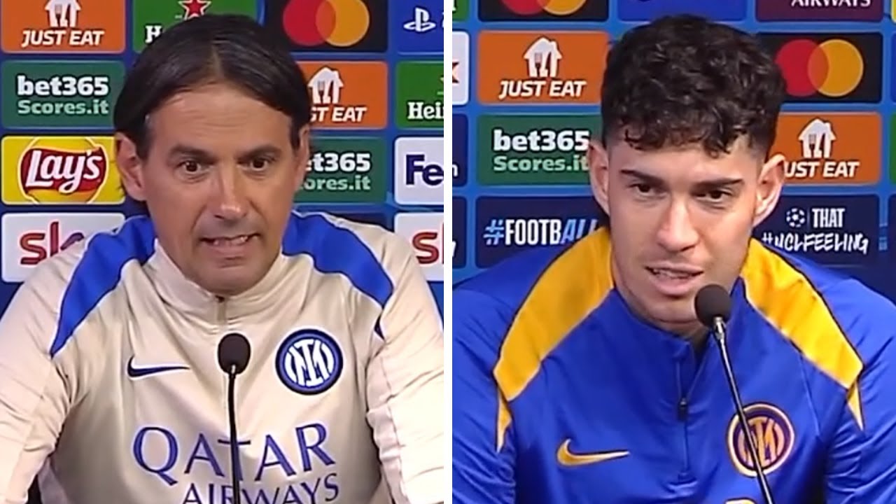 INZAGHI E BASTONI CONFERENZA PRE INTER BARCELLONA:"DOMANI É COME UNA FINALE VOGLIAMO..."