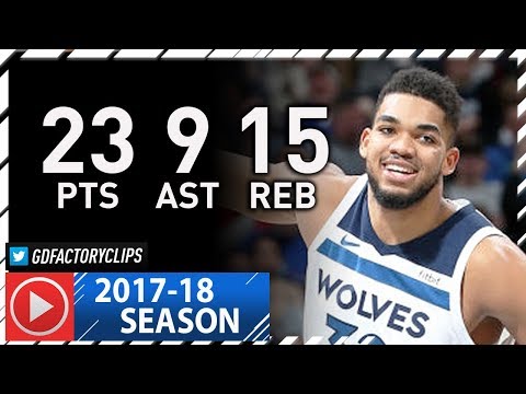 Karl-Anthony Towns Full Highlights vs Knicks (2018.01.12) - 23 Pts, 15 Reb, 9 Ast, BEAST!