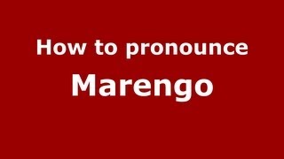 How to pronounce Marengo