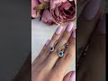Серебряные серьги с топазом Лондон Блю 1.18ct