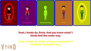 Things That I Remember (Mickey, Minnie, Kermit, Ernie and Bert) (AI Cover Color-Coded Lyrics)