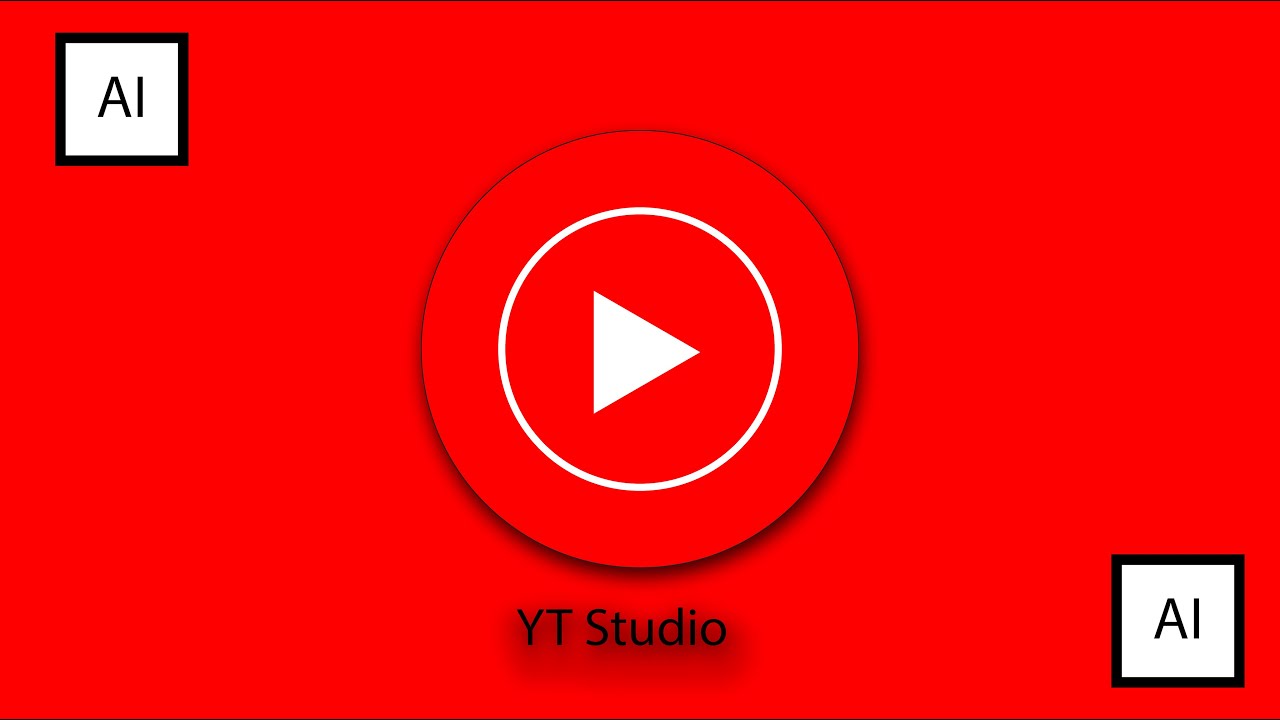 How To Draw The YouTube studio Logo | Adobe Illustrator Tutorial 2024