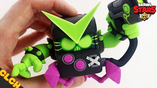Making Brawl Stars VIRUS 8-BIT - Clay Tutorial (Clay Art) 🔫