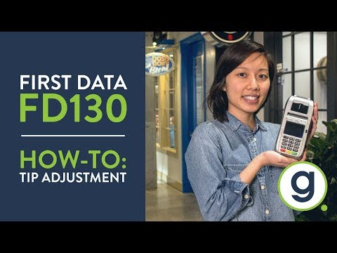 How To Adjust Tips On A FD130 Credit Card Terminal First Data 130 | Gravity Payments Support