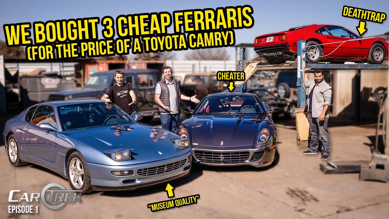 We Bought 3 Cheap Ferraris For The Price Of A Toyota Camry - Car Trek S4E1