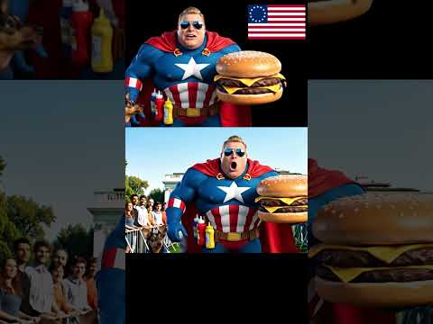 Captain 'Murica Lands at the White House – But He’s Just Hungry! 🇺🇸😂 #shorts #shortvideo #usa
