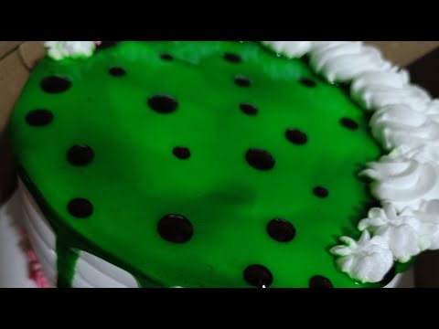 Vanilla gel cake ll Green gel cake ll New design cake ll