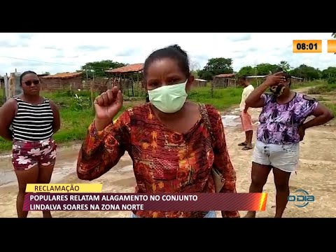 Populares relatam alagamento no Conjunto Lindalva Soares na zona norte 04 03 2021
