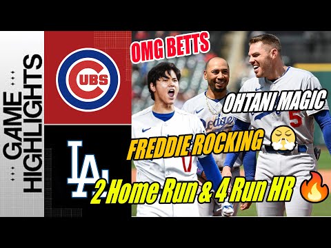 Dodgers vs Cubs | Highlights Today | Betts Home Run, Freddie Rocking & Ohtani 4 Runs HR | Party Game