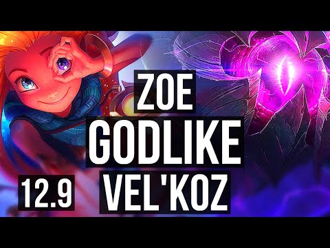 ZOE vs VEL'KOZ (MID) | 7/0/4, 1.6M mastery, Godlike | NA Diamond | 12.9