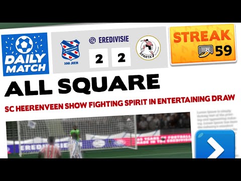 59/100 Streak - Score! Hero 2022 - SC Heerenveen Vs. Sparta Rotterdam