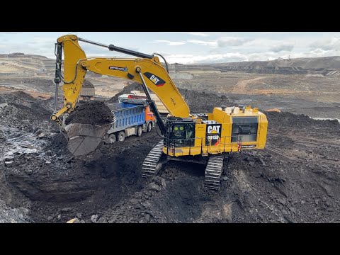 Caterpillar 6015B Excavator Loading Trucks - Sotiriadis Mining Works