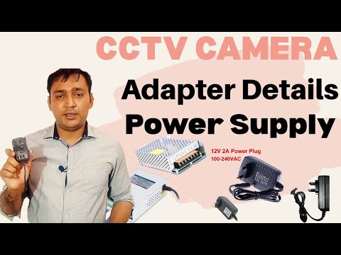 12 v 1 a cctv camera power supply adapter, black