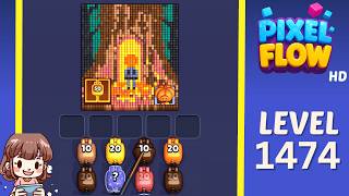 Pixel Flow Level 1474 Solution Walkthrough