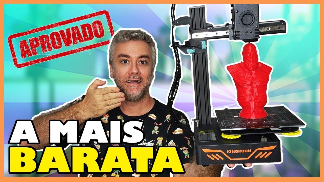 A MENOR IMPRESSORA 3D que já testei com uma QUALIDADE INCRÍVEL - Kingroon KP3S