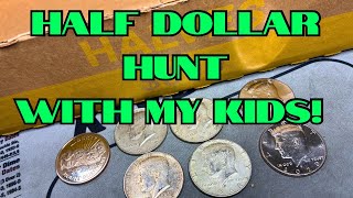Great Half Dollar Hunt with my Kids!! We Found SILVER and More!