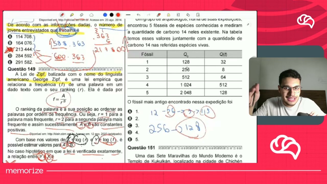 Resolução em Vídeo — Questão 150 ENEM 2020