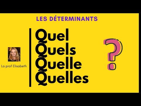 Quel est un déterminant interrogatif en français. Niveau A1