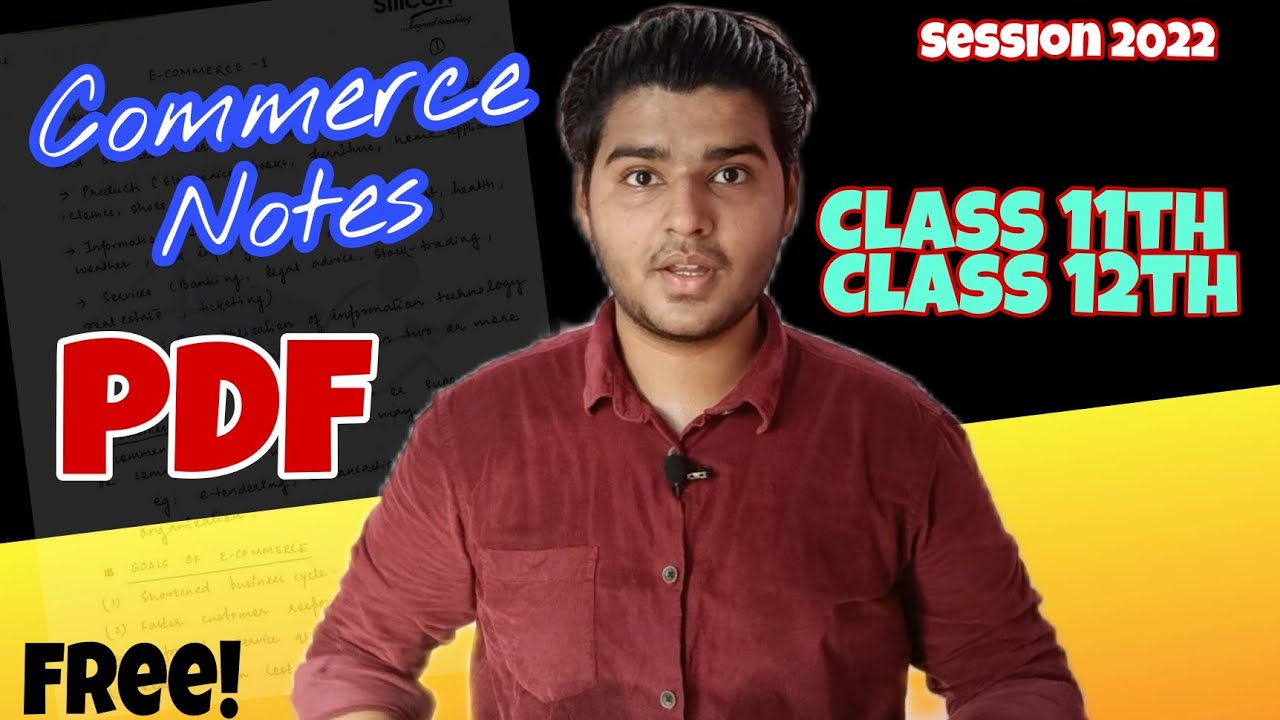 Commerce Free Notes PDF | Class 11th & 12th | How To Download Book PDF | CBSE | Session 2022