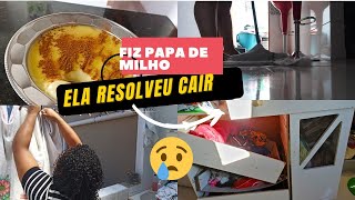Dona de casa em ao+ fiz Papa de milho.