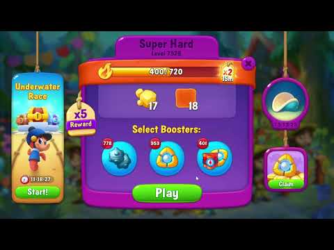 Fishdom 7326 Super Hard Level - 16 moves - NO BooSTERS