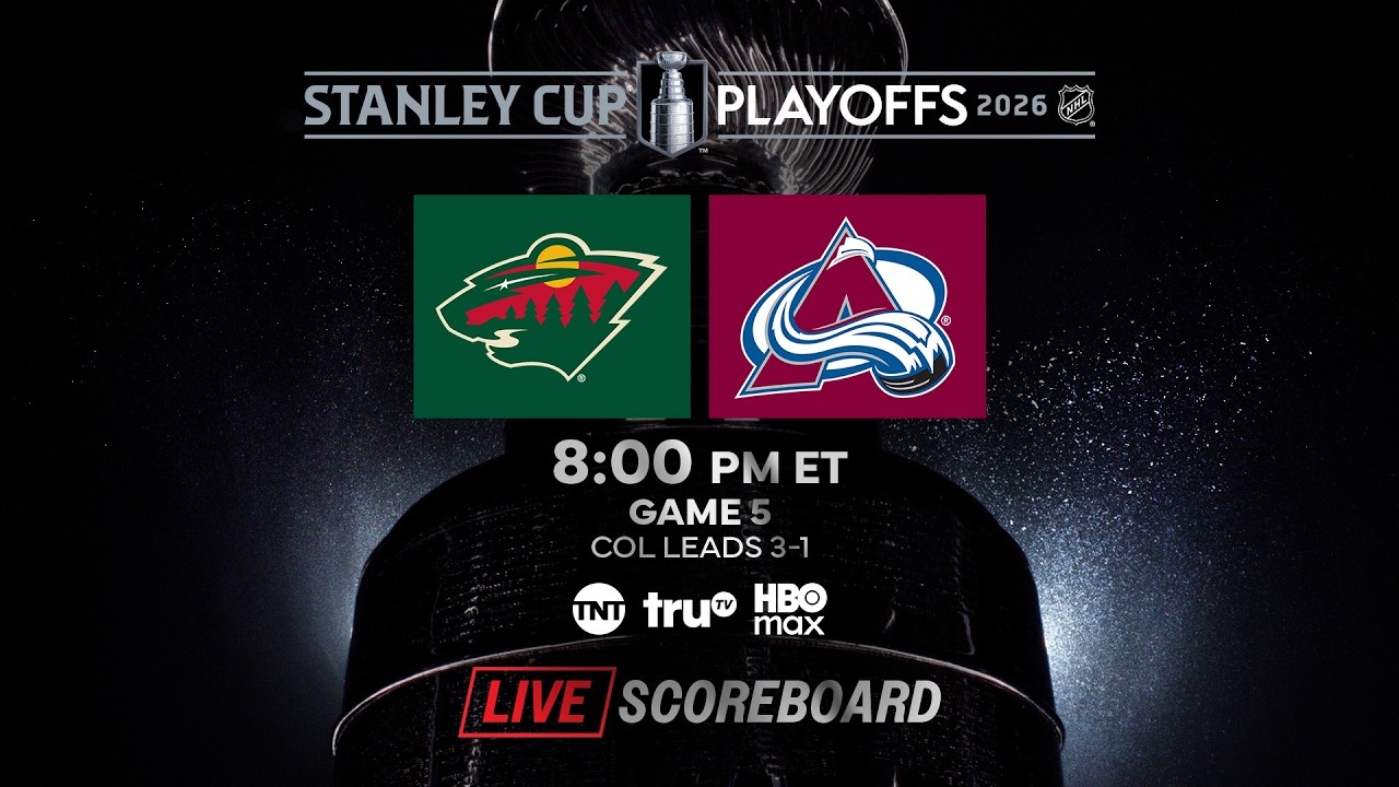 👉 LIVE NHL Stanley Cup Playoffs Game 5 Avalanche @ Wild Scoreboard & Chat  5/13 🏒🔥