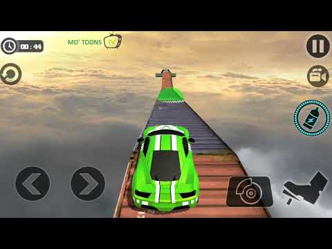 Green Car Driving Stunts Levels 1 - Impossible Stunt Car Tracks 3D: Android GamePlay