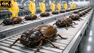 Inside a Massive Dung Beetle Farm: Turning Manure Into Animal Feed (Full Process)