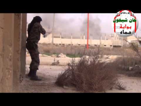 اشتباكات بين جبهة تحرير سوريا وقوات النظام في حاجز القدور في مدينة خان شيخون في ريف إدلب