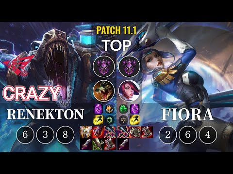 RW Crazy Renekton vs Fiora Top - KR Patch 11.1