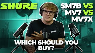 Video thumbnail for Shure SM7B vs MV7 vs MV7X | Which Should YOU Buy? by GAK