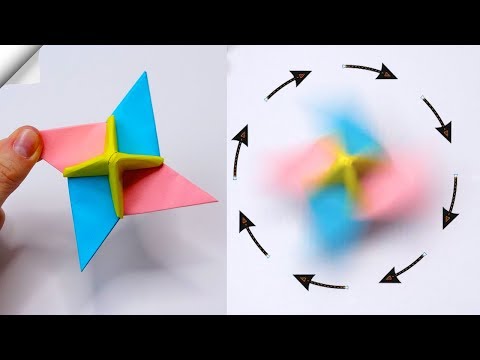 Spinning top from paper Paper toy antistress