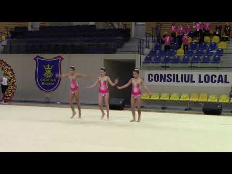 Festivalul Național de Gimnastică Ritmică 14 11 2021 Brașov Junioare III   Trio CS Victoria Cumpăna