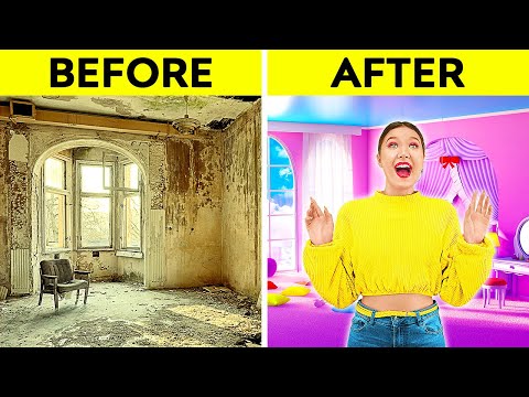 2 SISTERS 💞 INCREDIBLE ROOM MAKEOVER - ON THEIR CHOICE! | Low-Budget Decor Crafts by 123 GO! SCHOOL