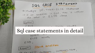 CASE STATEMENT IN SQL WITH 3 EXAMPLES | SQL TUTORIAL FOR BEGINNERS