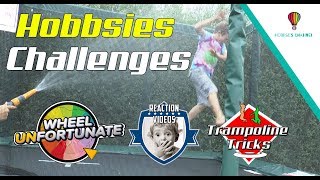 The Hobbsies Challenges | Wheel Unfortunate | Trampoline Tricks | Hobbsies Channel