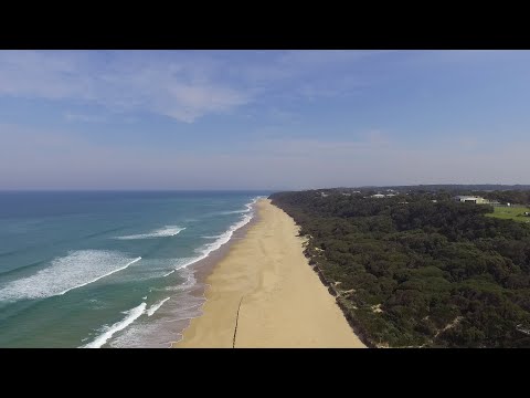 Drone footage of Lake Tyers beach