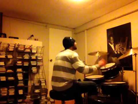 Elvin Jones style drumming.