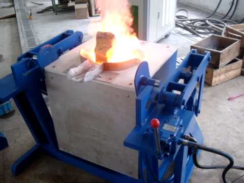 hydraulic tilting  induction melting furnace